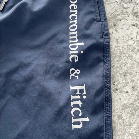 Abercrombie & Fitch Swim Shorts - Red Waistband, Blue Body - Picture 2 of 5